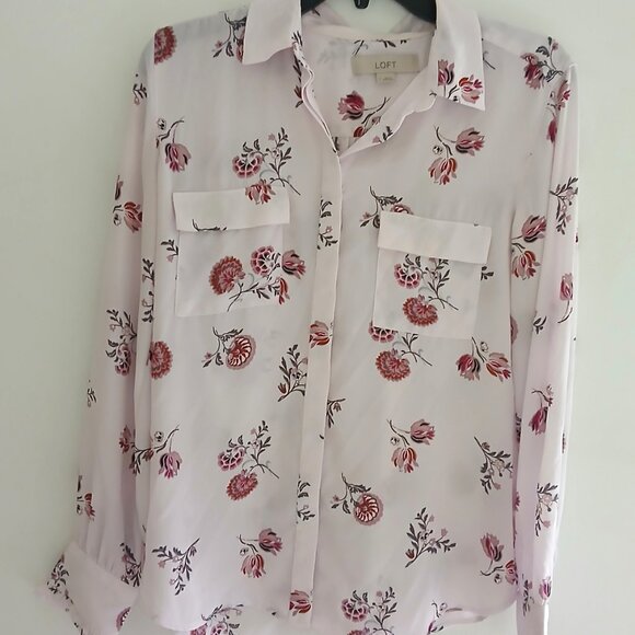Loft Woman's Blouse Long Sleeve Small - Picture 2 of 11